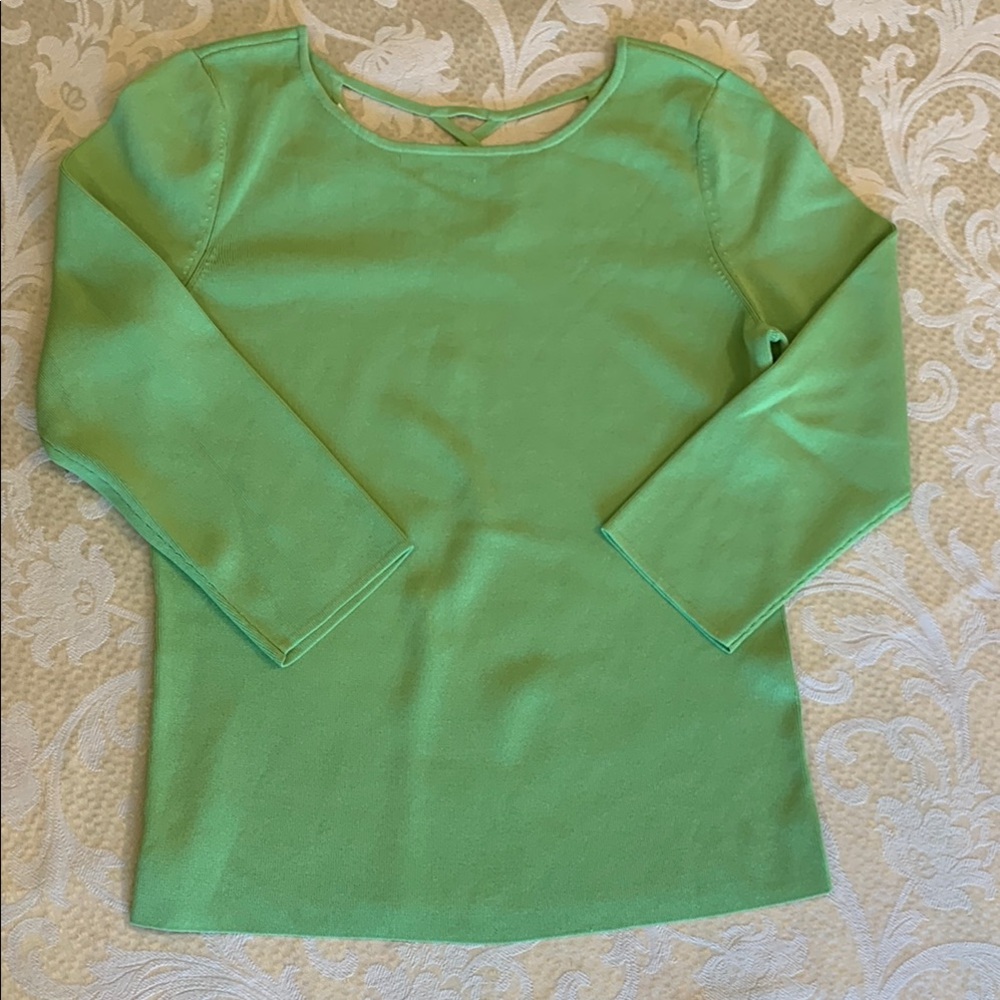 Talbots Vibrant Green Knit Top